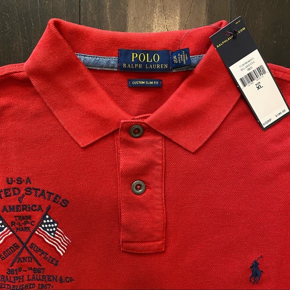 SOLD!! Polo Ralph Lauren USA Polo Shirt - Picture 5 of 8